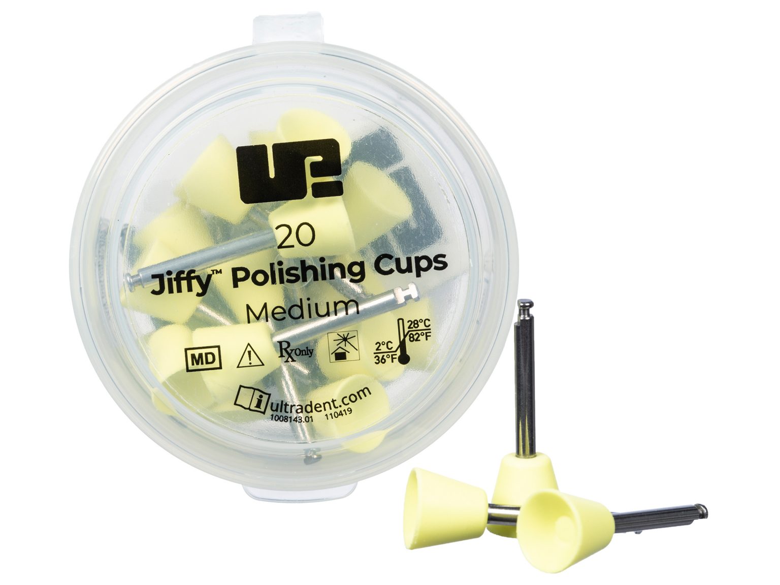 Jiffy Polish Cups Med Fine Yellow Innovaciones Dentales